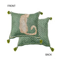 Leopard decorative cushion cover green & yellow living room pillow