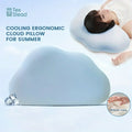 Light blue cooling memory foam pillow bedroom cloud ergonomic design