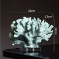 Light blue coral reef simulation sculpture on acrylic base living room