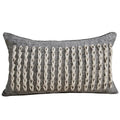 Light luxury designer black & white palm leaf pillow cover living room