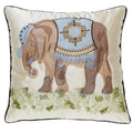Lime green satin elephant embroidery sofa cushion cover living room