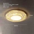 Luxe gold crystal led ceiling chandelier for dining room