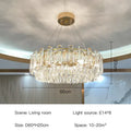 Luxurious two tier gold crystal chandelier for dining room