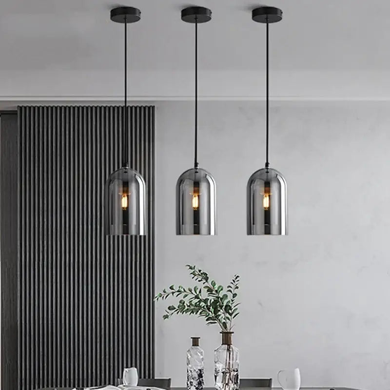 Luxury amber glass wall art light – bedroom amber & black sconce