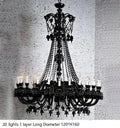Luxury black crystal chandelier dining room candle style lighting
