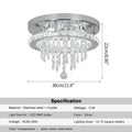Luxury chrome crystal led ceiling chandelier dining room lamp