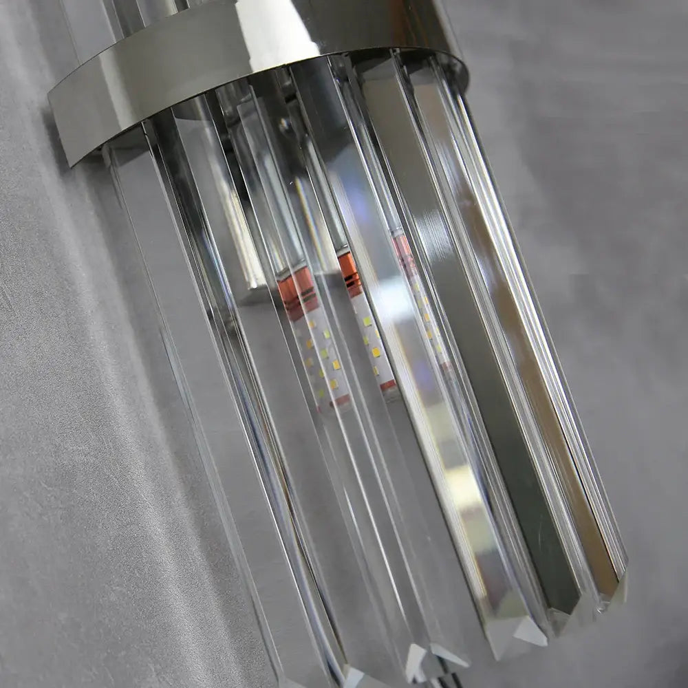 Luxury crystal golden wall lamp living room glass sconce