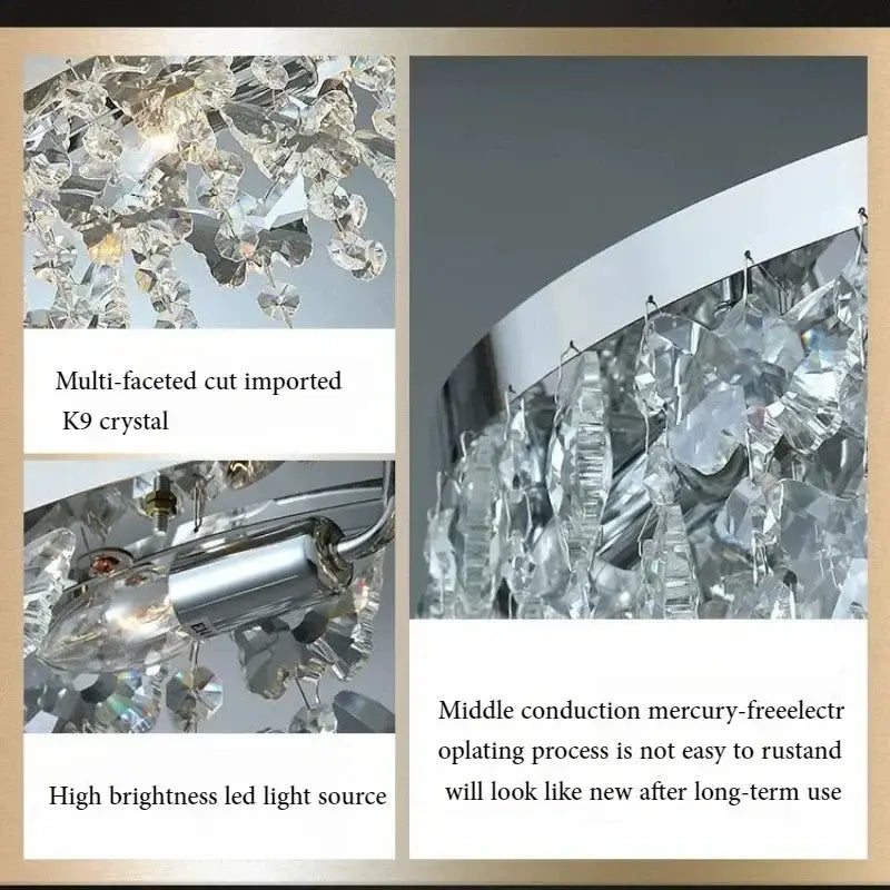 Luxury diamond crystal kitchen ceiling lamp