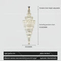 Luxury european crystal staircase chandelier for villa living room