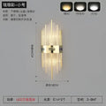 Luxury gold and blue crystal led wall lamp for dining room