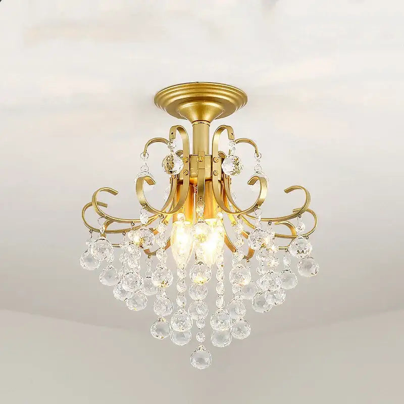 Luxury gold & black crystal pendant light dining room chandelier
