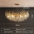 Luxury gold branch crystal pendant chandelier dining room light