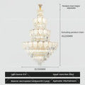Luxury gold crystal duplex villa chandelier for living room