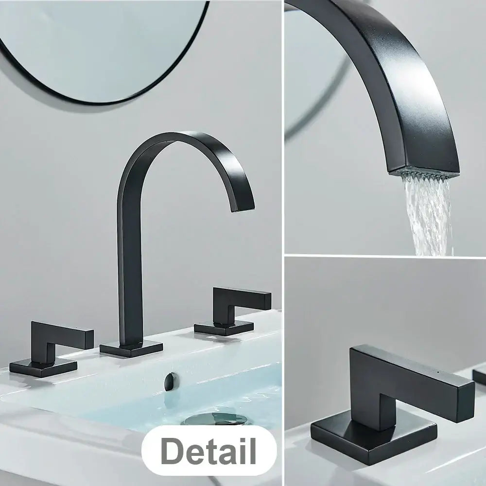 Luxury gold crystal handle basin faucet bathroom arched mixer