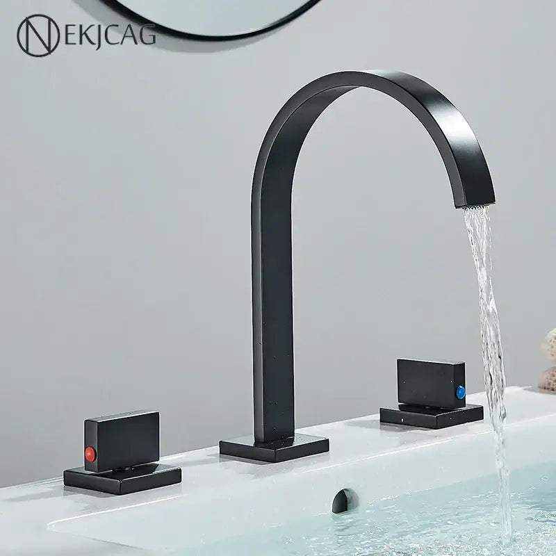 Luxury gold crystal handle basin faucet bathroom arched mixer
