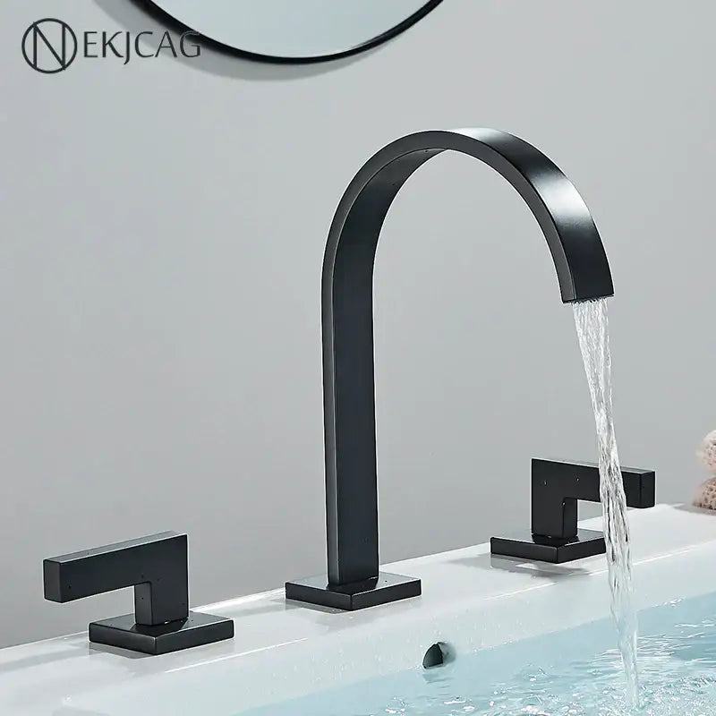 Luxury gold crystal handle basin faucet bathroom arched mixer