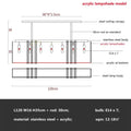Luxury gold crystal rectangular pendant lights dining room led