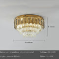 Luxury gold crystal round ceiling chandelier for dining room