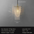 Luxury gold crystal tassel pendant lamp bedroom lighting
