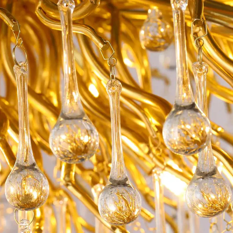Luxury gold crystal tree branch chandelier for living room dining room