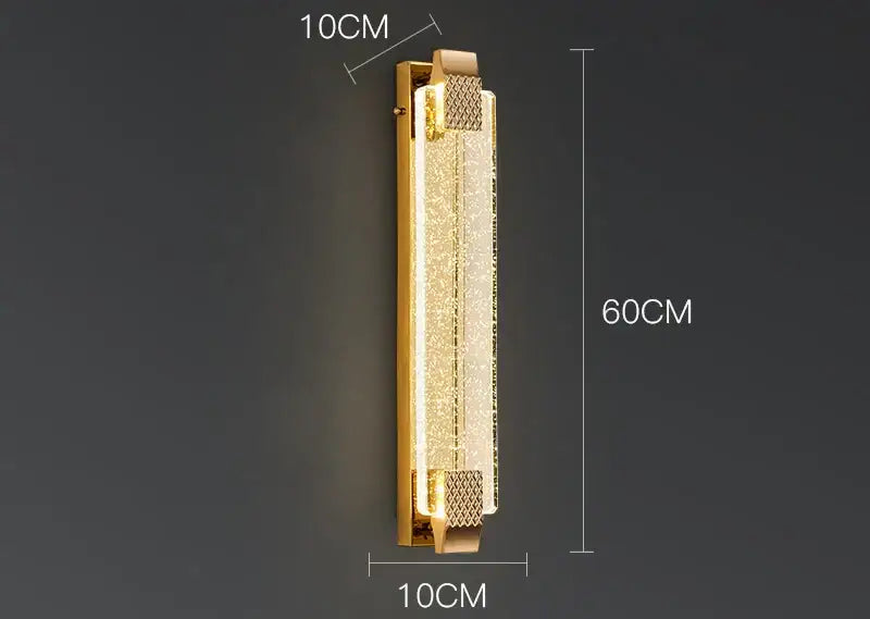 Luxury gold crystal wall lamp living room lighting