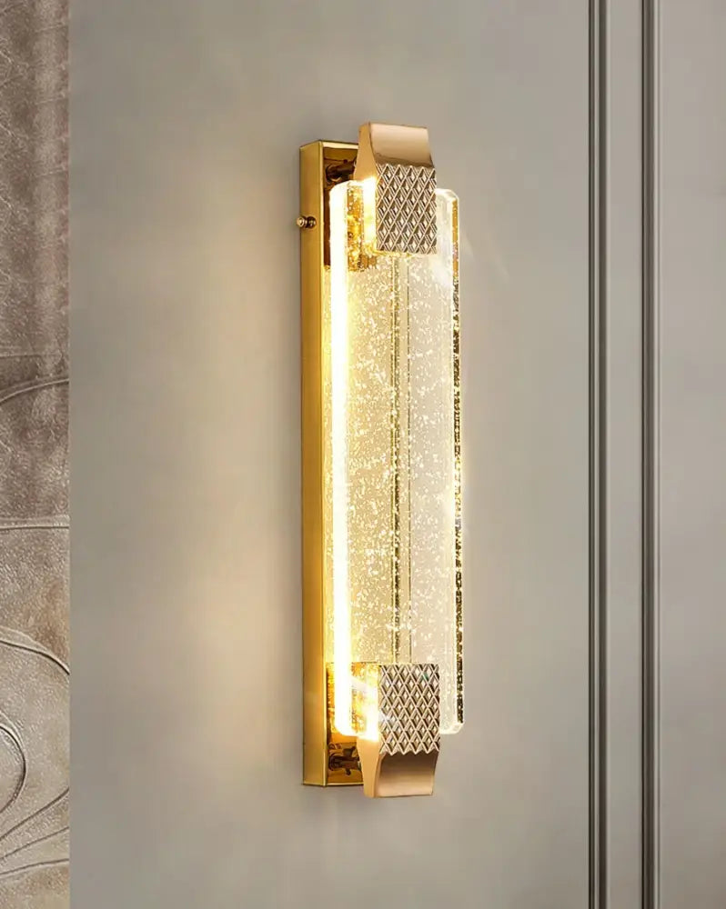 Luxury gold crystal wall lamp living room lighting