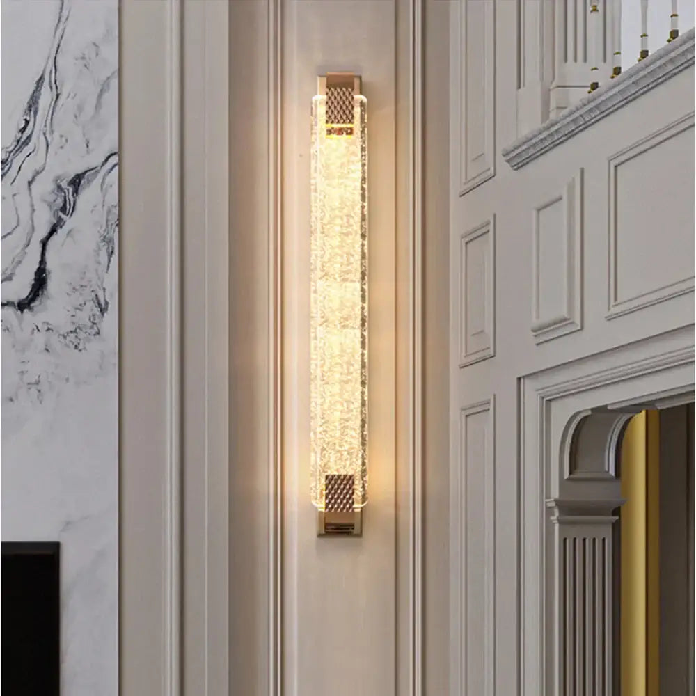 Luxury gold crystal wall lamp living room lighting