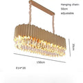 Luxury gold crystal water droplet pendant lights dining room fixture