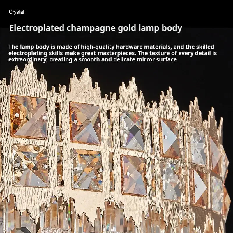 Luxury gold decorbites crystal chandelier for living room