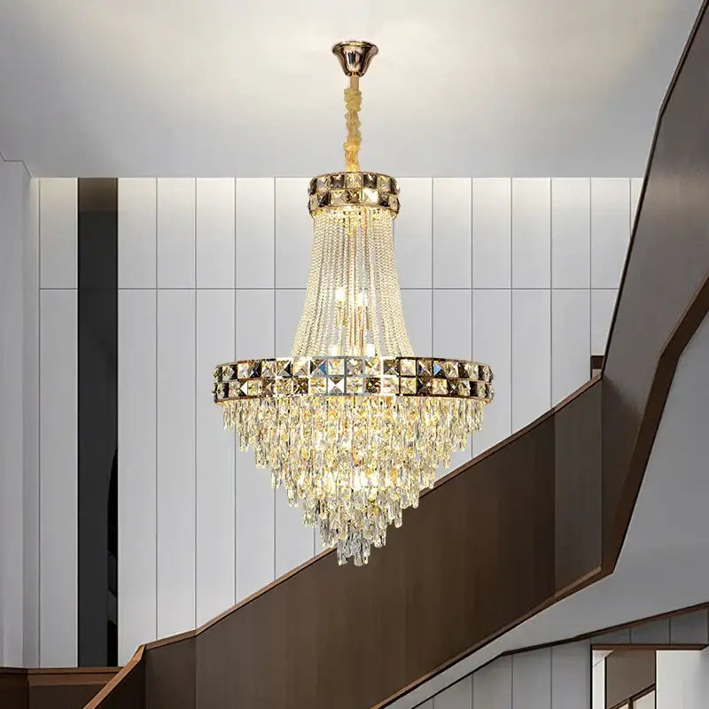 Luxury gold decorbites crystal chandelier for living room