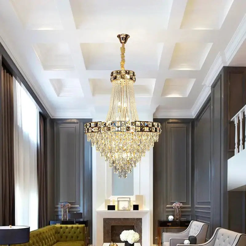 Luxury gold decorbites crystal chandelier for living room