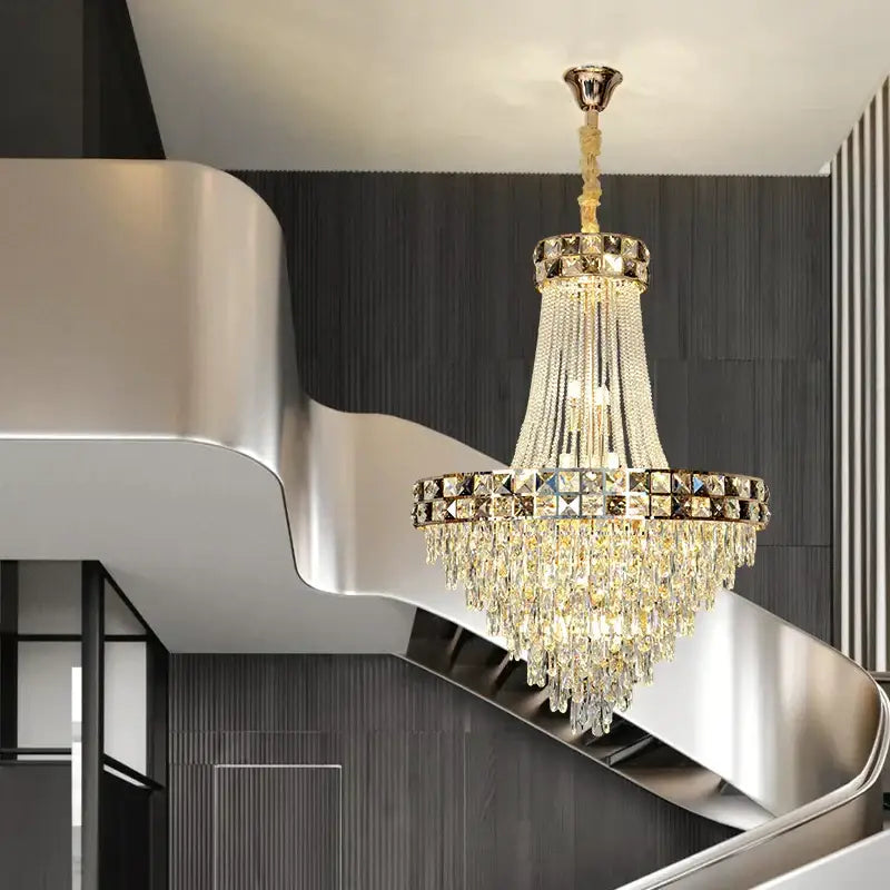 Luxury gold decorbites crystal chandelier for living room