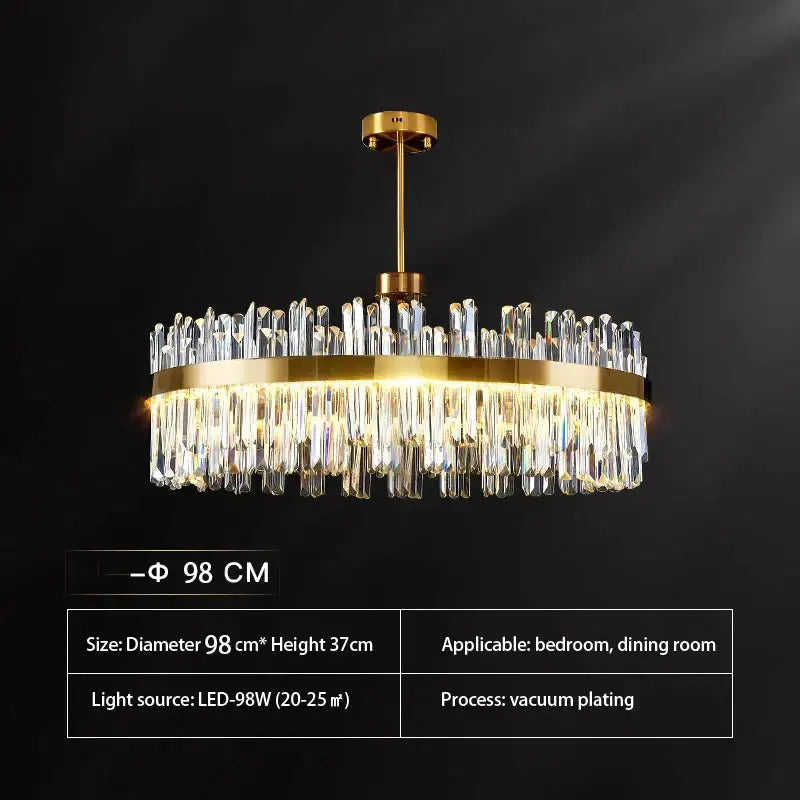Luxury gold decorbites crystal chandeliers for dining room