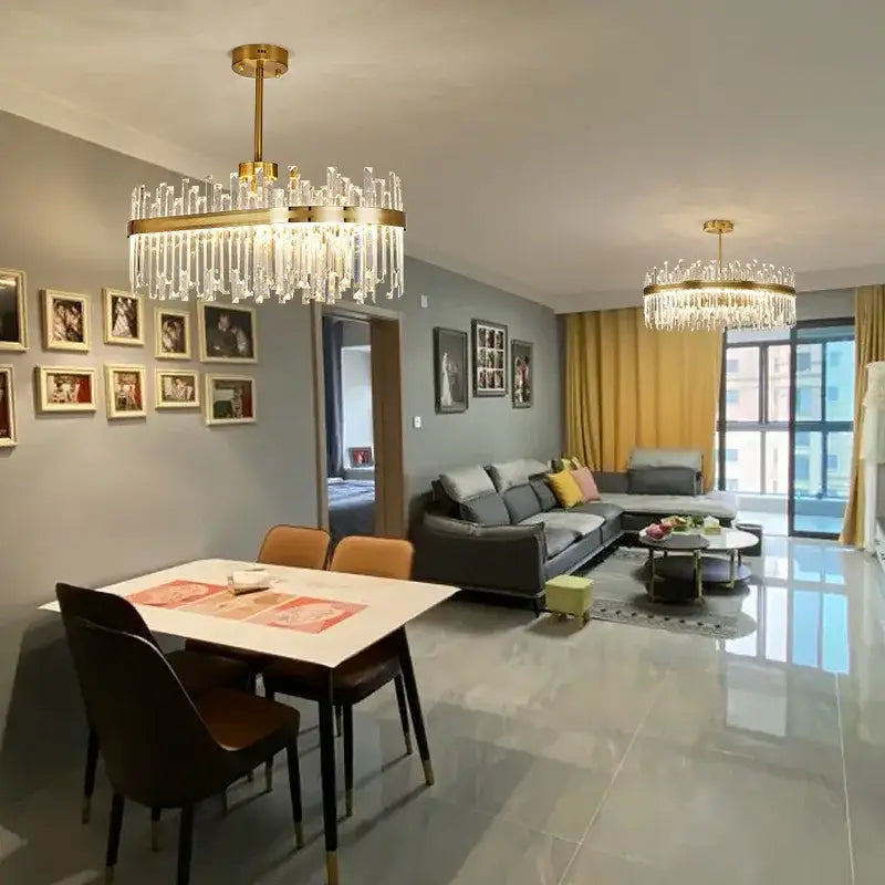Luxury gold decorbites crystal chandeliers for dining room