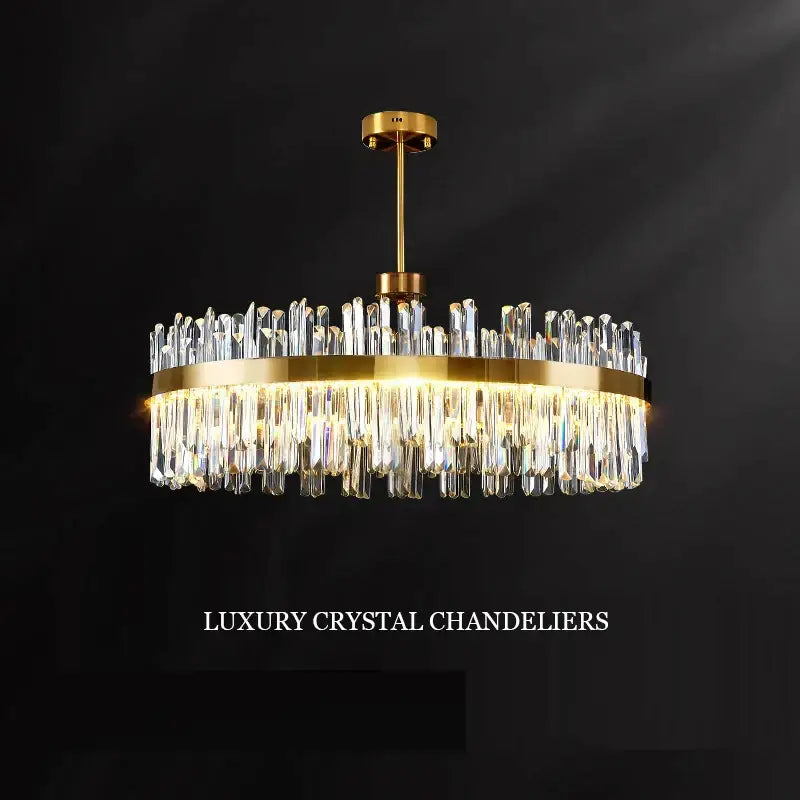 Luxury gold decorbites crystal chandeliers for dining room