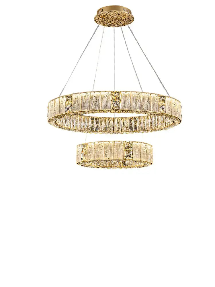 Luxury gold decorbites crystal glass chandelier living room light