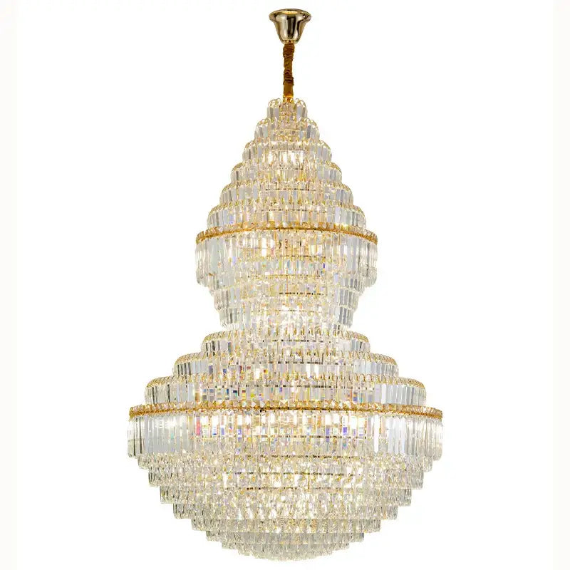 Luxury gold decorbites crystal hollow chandelier living room lamp
