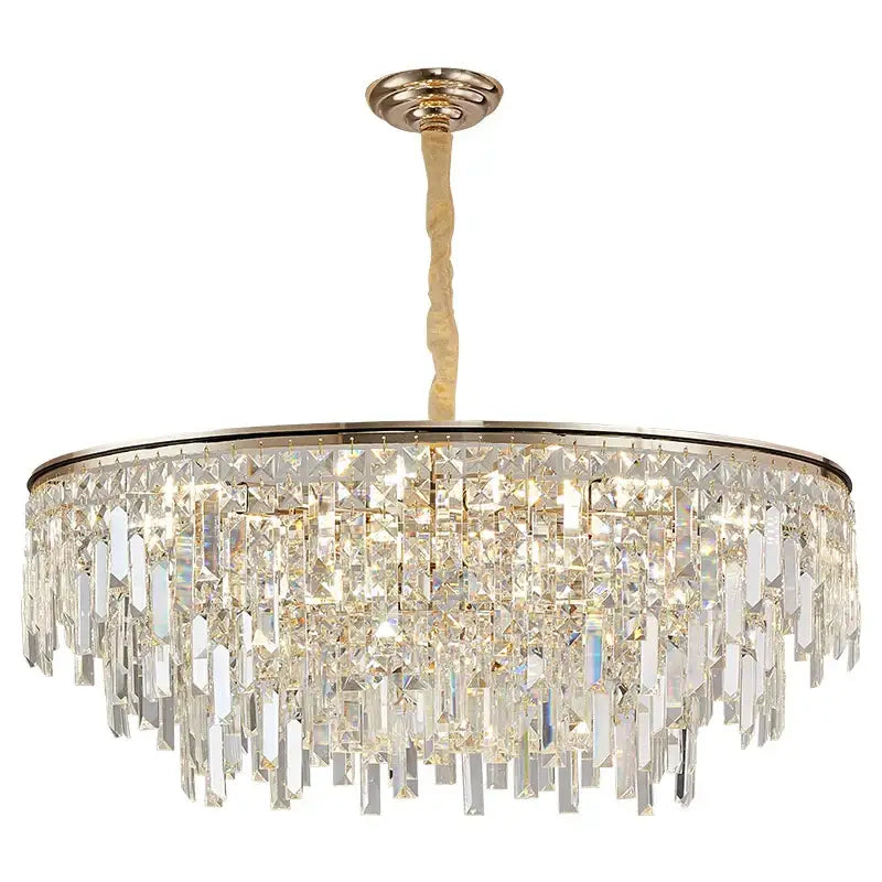 Luxury gold decorbites crystal led chandelier for living room