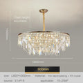 Luxury gold decorbites crystal led chandelier for living room