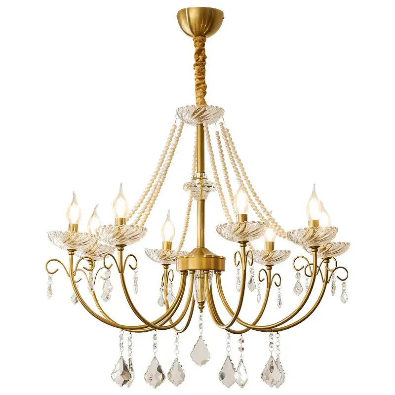 Luxury gold decorbites crystal led chandelier living room pendant light