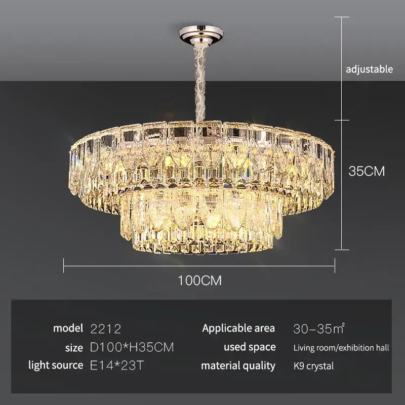 Luxury gold decorbites crystal ring chandelier for dining room