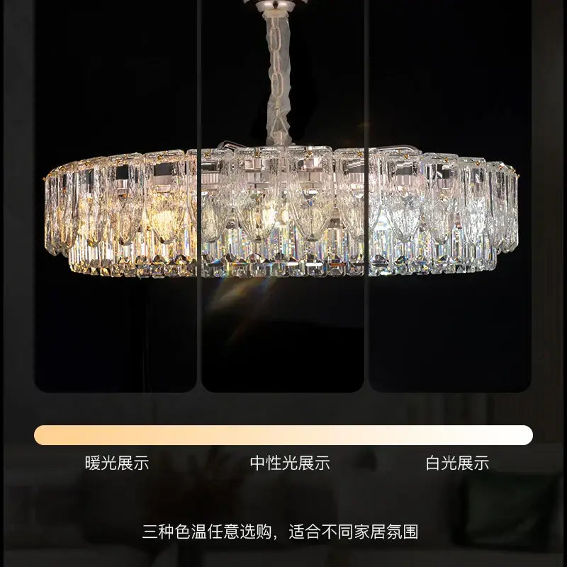 Luxury gold decorbites crystal ring chandelier for dining room