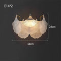 Luxury gold glass shell ceiling pendant light for bedroom