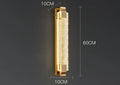 Luxury gold rectangular crystal wall lamp bedroom decorative light