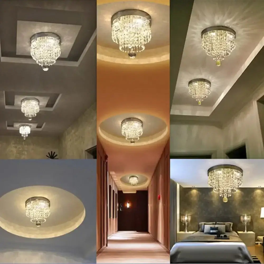 Luxury gold & silver decorbites crystal led chandelier living room