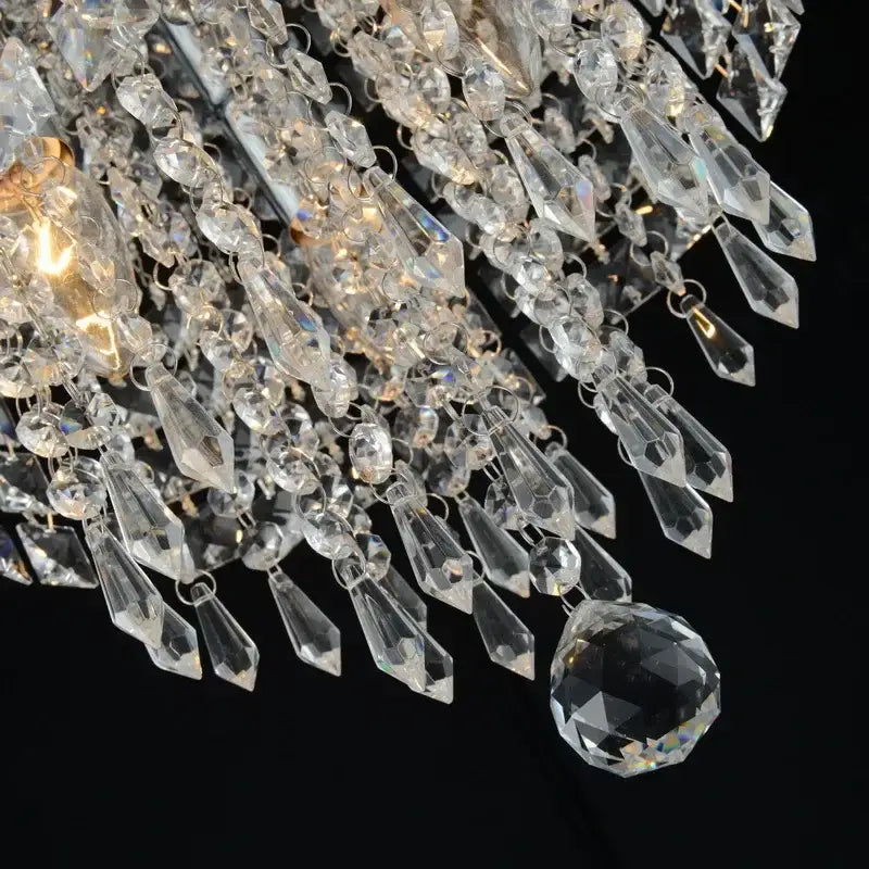 Luxury gold & silver decorbites crystal led chandelier living room
