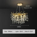Luxury golden branch ceiling crystal chandelier dining room light