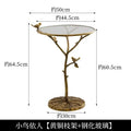 Luxury golden brass bird tree side table living room accent