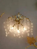 Luxury golden grapes crystal chandelier living room pendant light