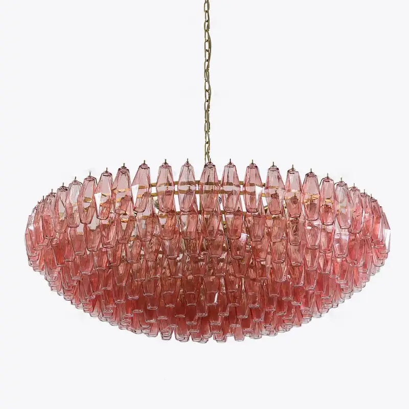 Luxury gray glass chandelier dining room smoked crystal light fixture